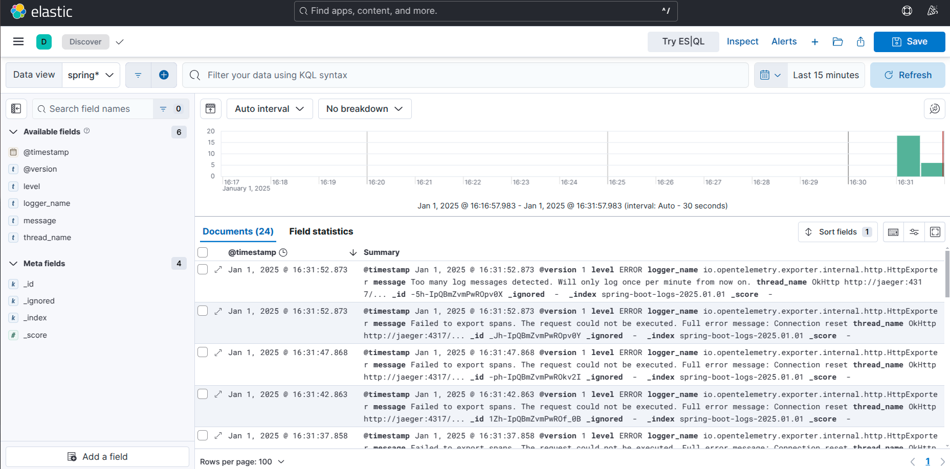 View logs in Kibana